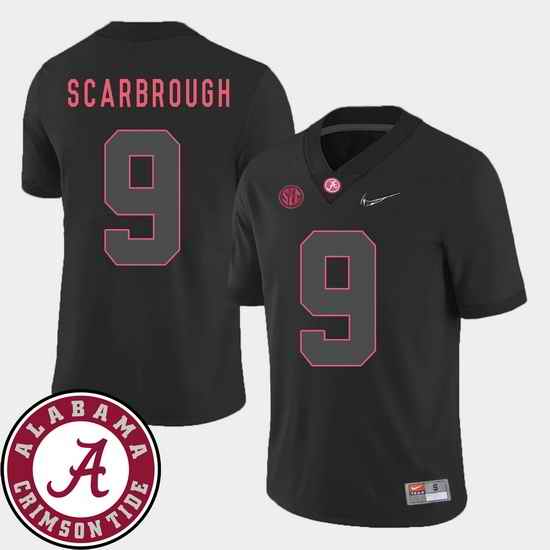 Men Alabama Crimson Tide Bo Scarbrough Black College Football Sec Patch 2018 Jersey